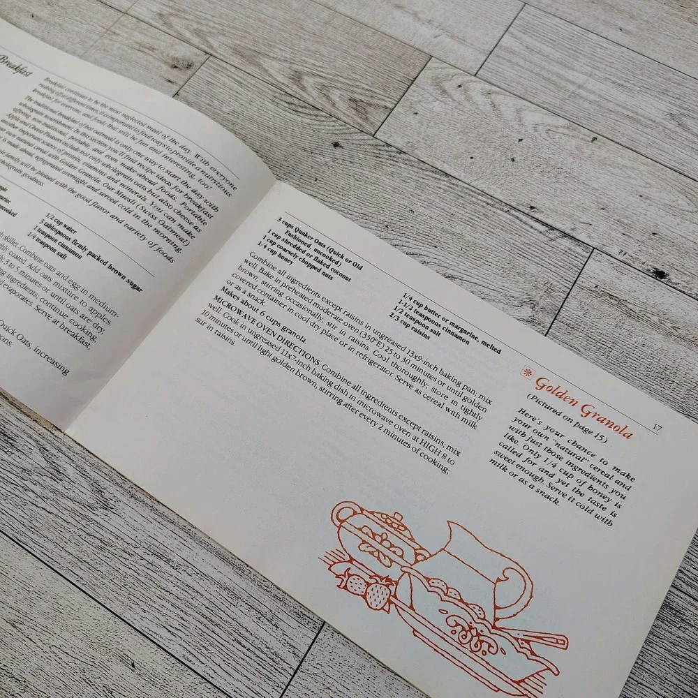 Quaker Oats WholeGrain Cookbook Booklet 1979 5th Printing in USA‎